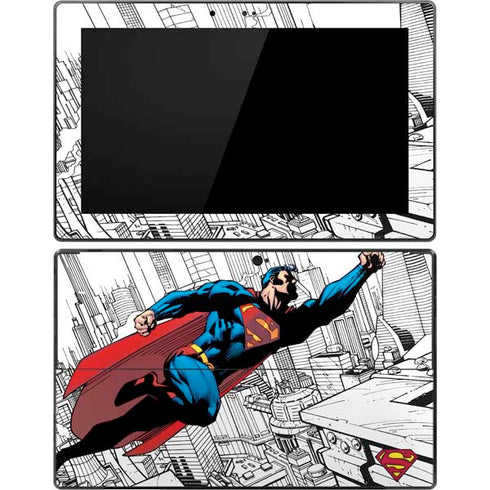 DC Comics Superman Flying Over City Pose Surface Pro Tablet Skin